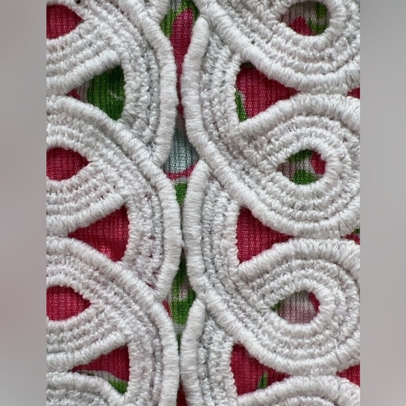 Lilly Pulitzer Cathy Shift Dress in Flamingo Pink Lace Eyelet Summer - Picture 7 of 12